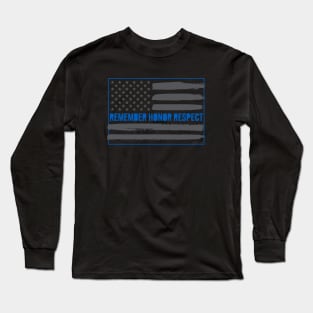 Remember Police Flag Long Sleeve T-Shirt